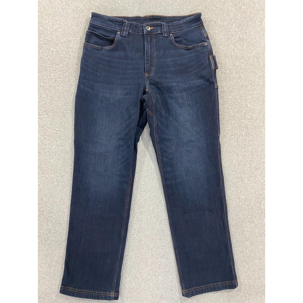 Duluth Trading Co Ballroom Double Flex Carpenter Jeans Mens 34x32 Dark Wash